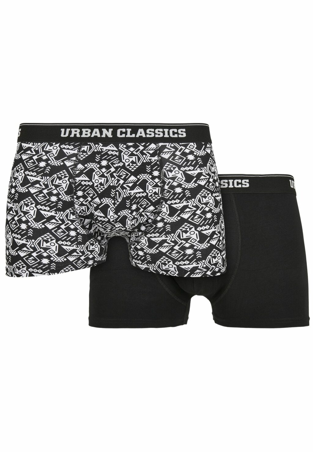 Urban Classics Organic Boxer Shorts 2-Pack detail aop+black TB4416