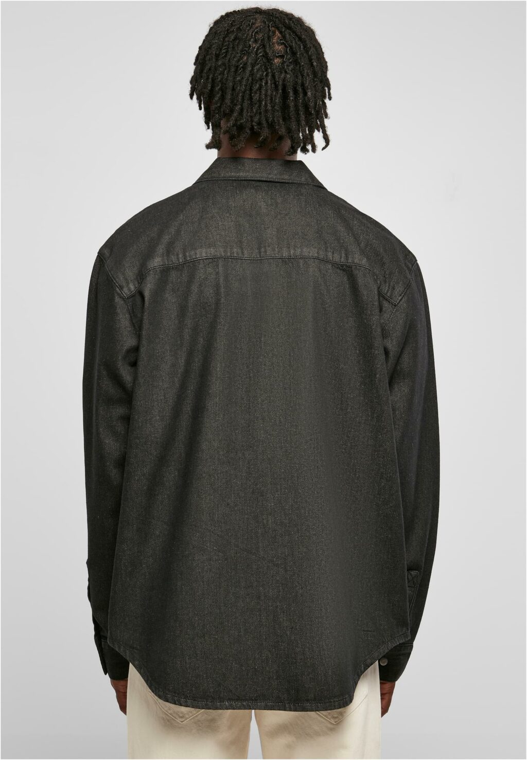 Urban Classics Oversized Denim Pocket Shirt realblack washed TB5923