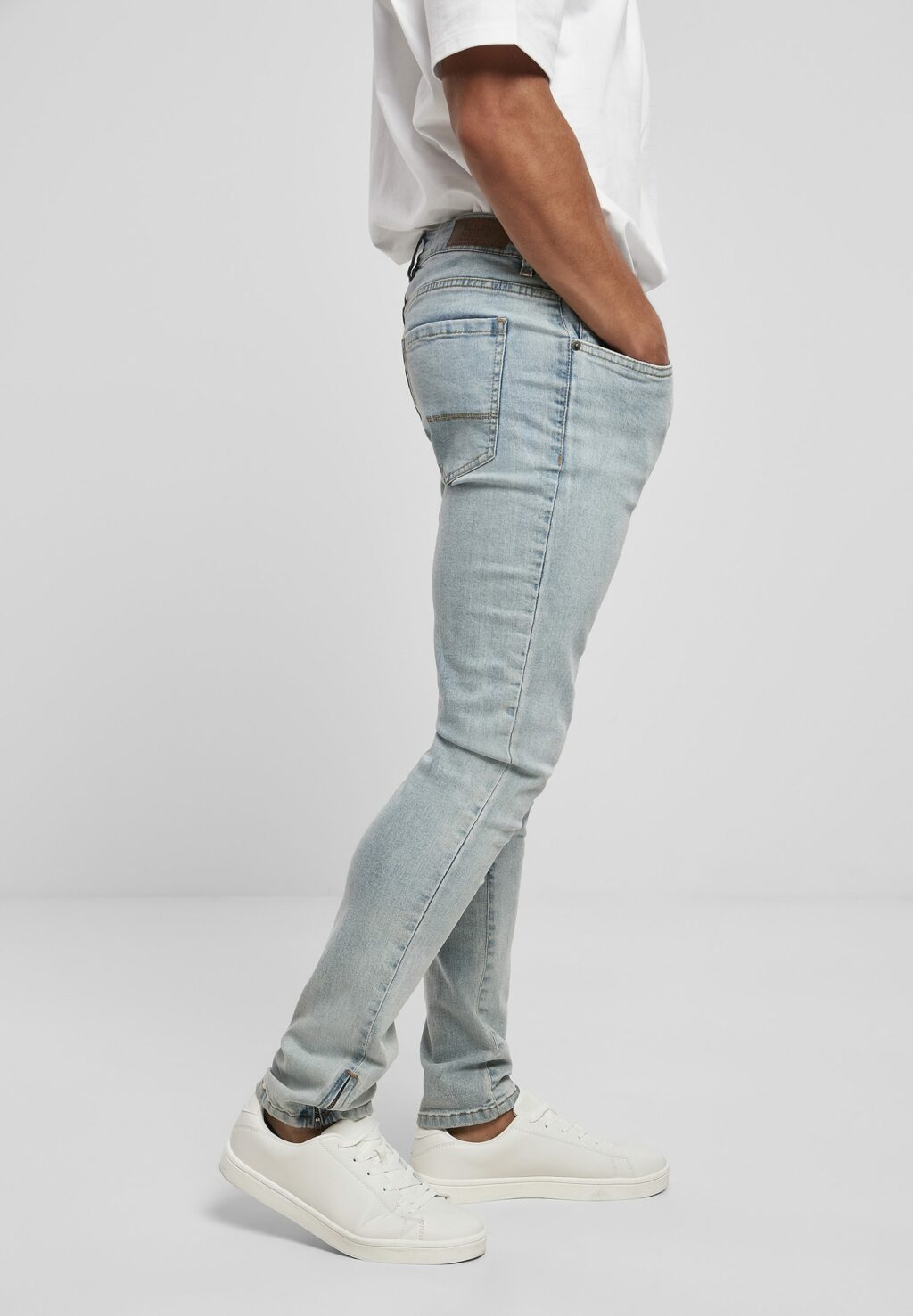 Urban Classics Slim Fit Zip Jeans lighter washed TB3798