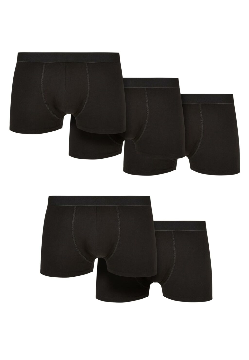 Urban Classics Solid Organic Cotton Boxer Shorts 5-Pack black+black+black+black+black TB6292