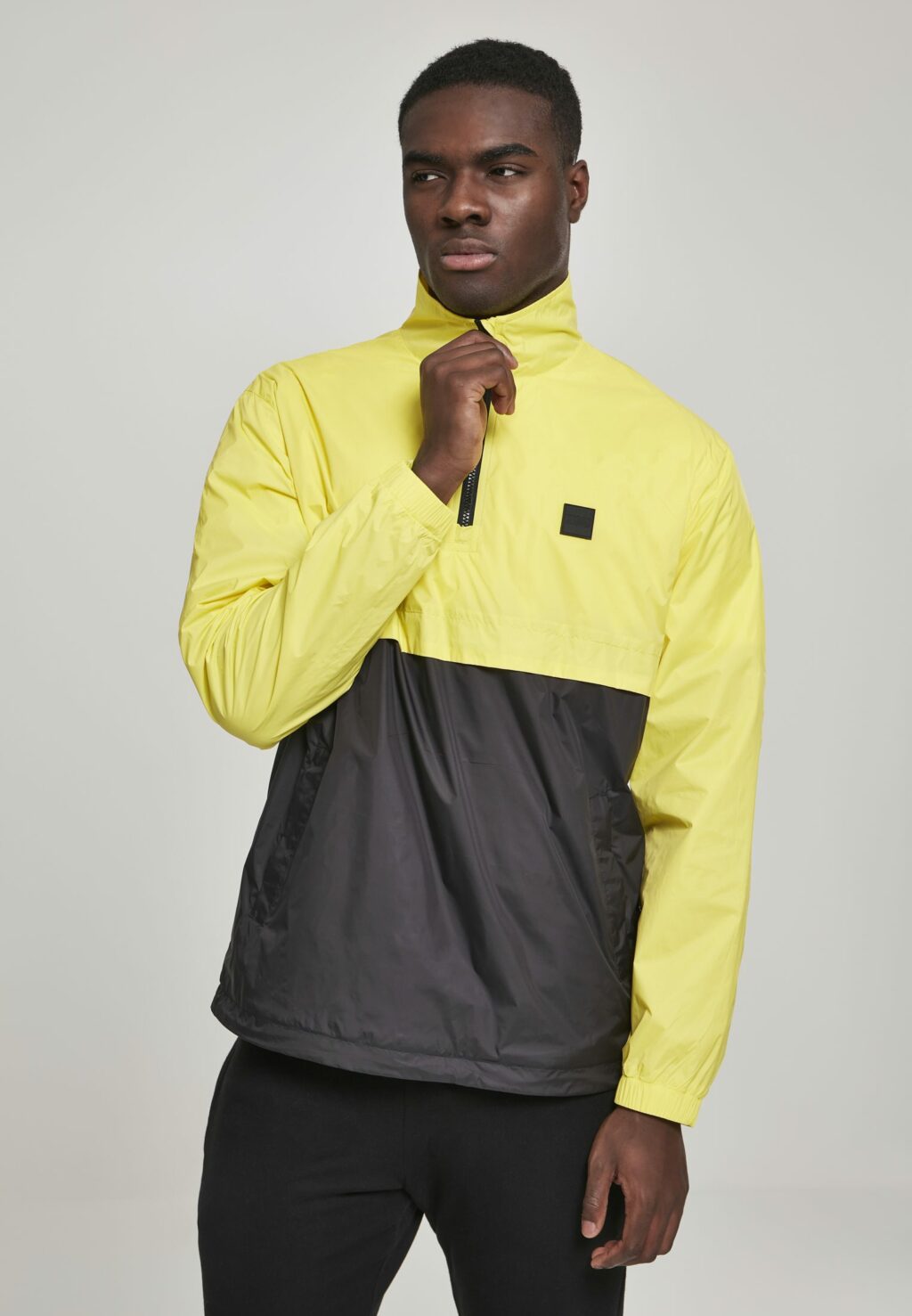 Urban Classics Stand Up Collar Pull Over Jacket brightyellow/blk TB2748