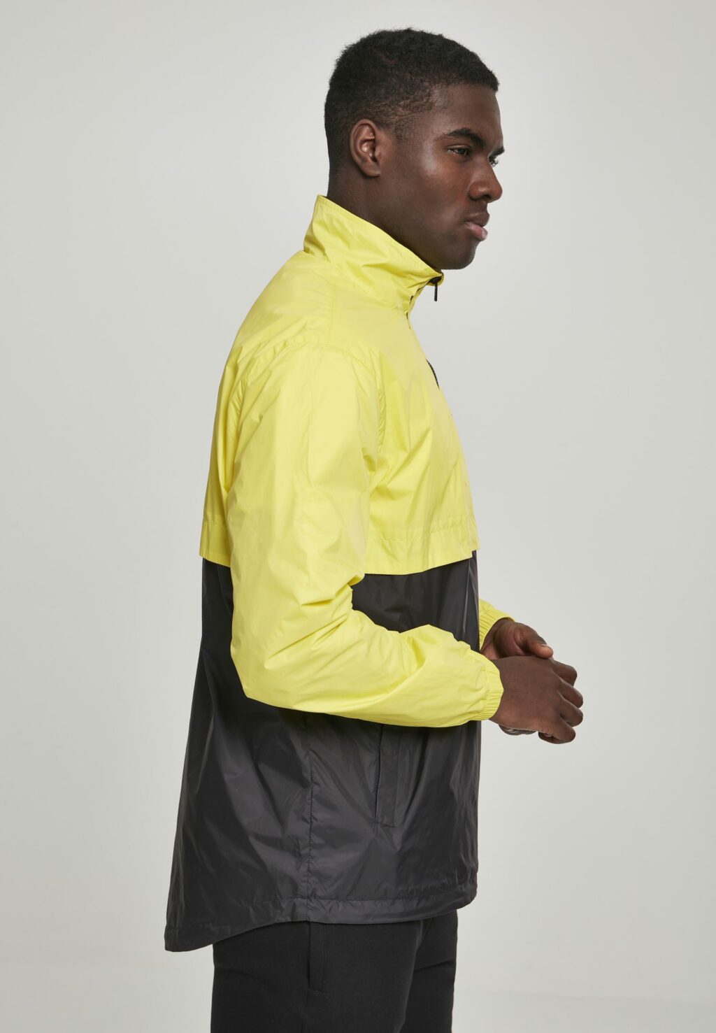 Urban Classics Stand Up Collar Pull Over Jacket brightyellow/blk TB2748