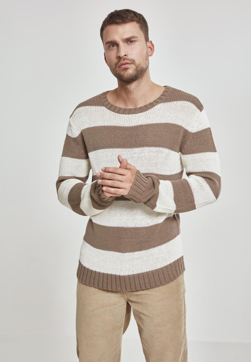 Urban Classics Striped Sweater beige/offwhite TB2411