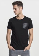 Urban Classics Synthetic Leather Pocket Tee blk/blk TB970