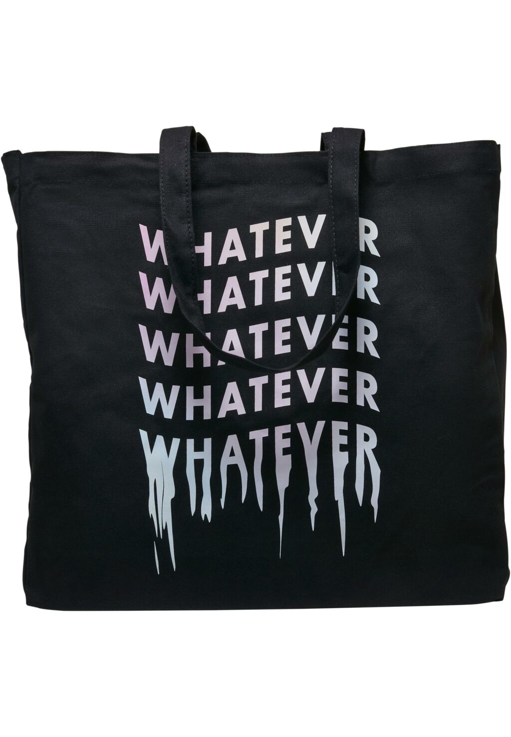 Whatever Oversize Canvas Tote Bag black one MT2278