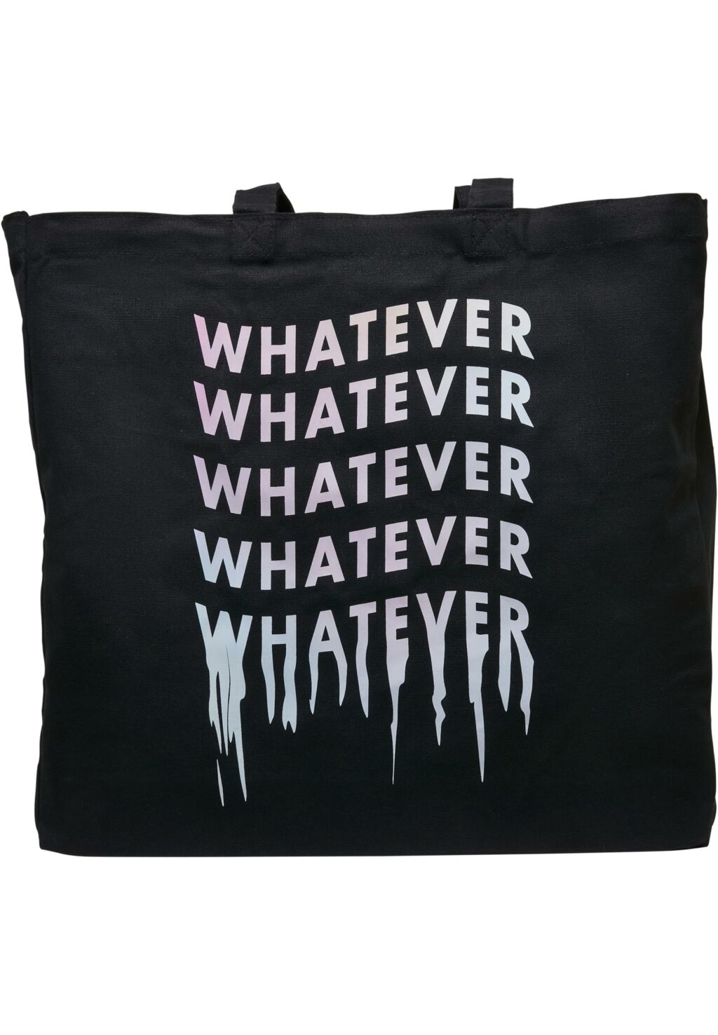 Whatever Oversize Canvas Tote Bag black one MT2278