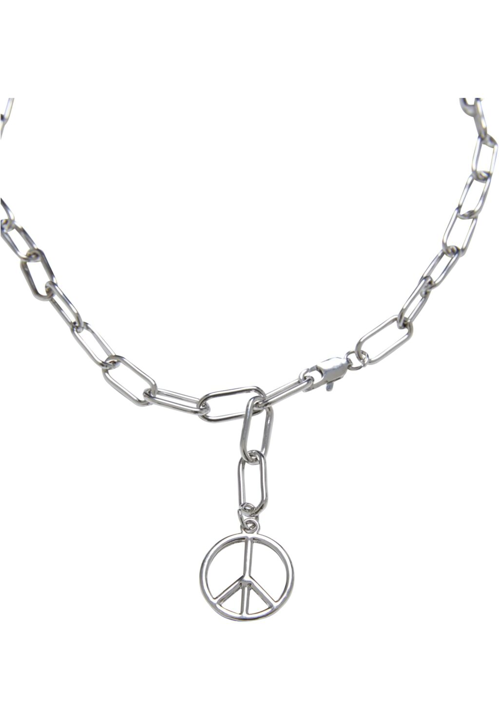 Y Chain Peace Pendant Necklace And Bracelet silver one TB6508