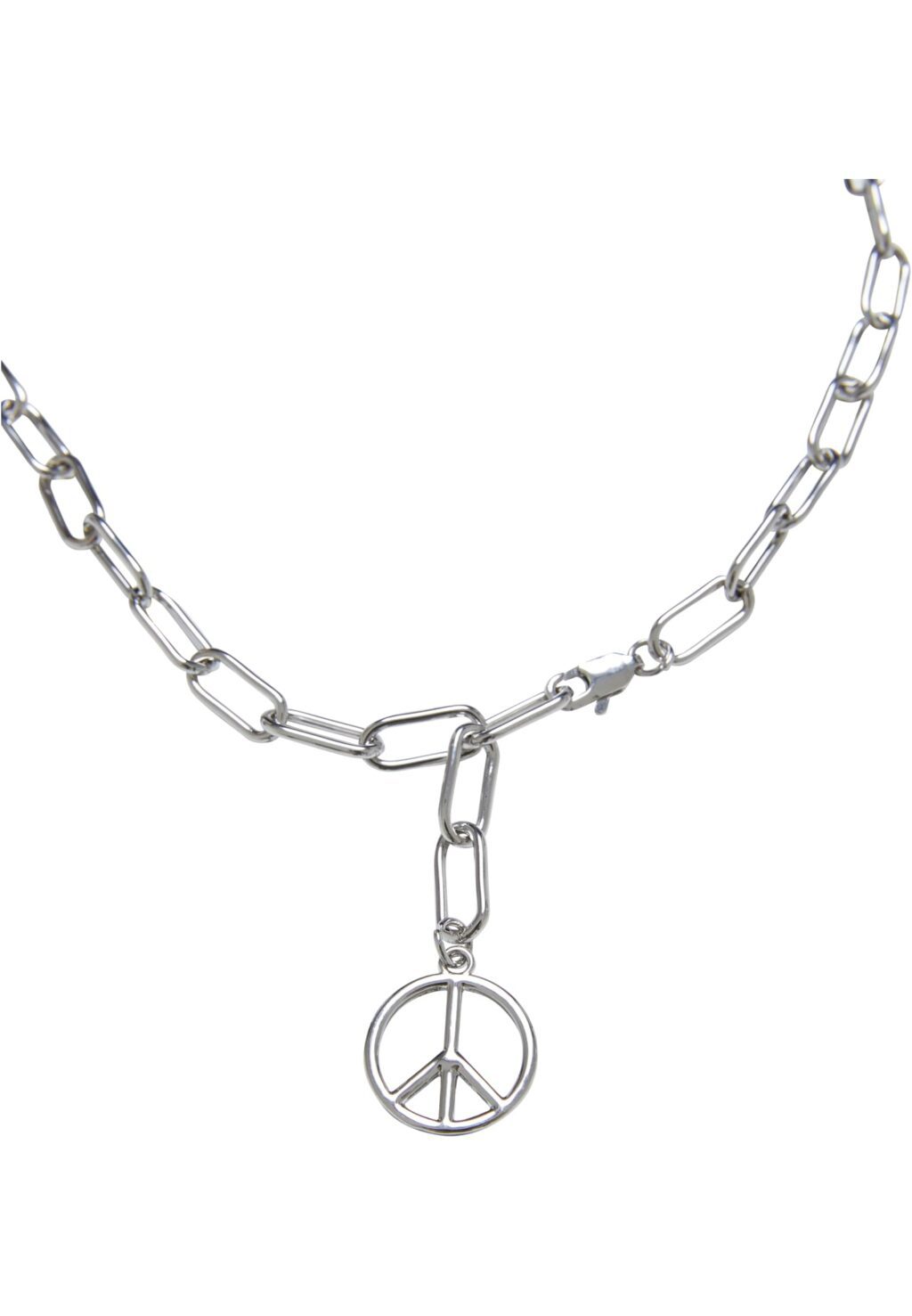 Y Chain Peace Pendant Necklace silver one TB6500