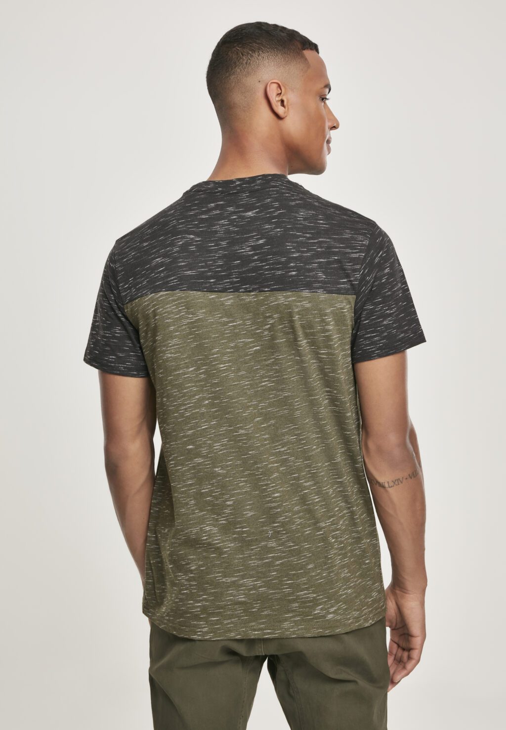 Color Block Tech Tee marled olive SP1411