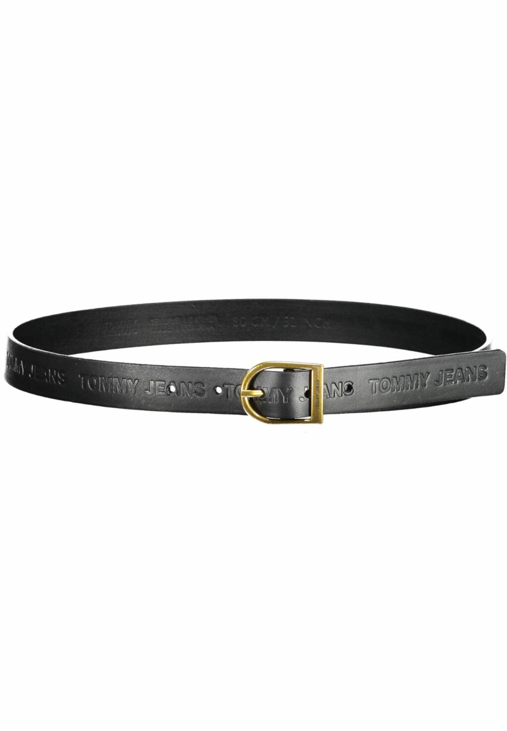 TOMMY HILFIGER BLACK WOMEN'S LEATHER BELT AW0AW10696_NERO_BDS
