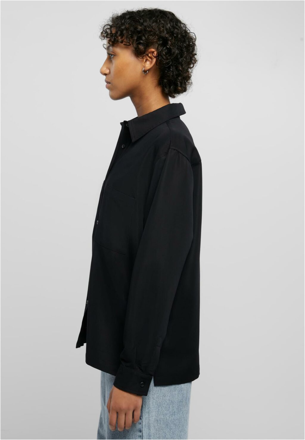 Urban Classics Ladies Oversized Twill Shirt black TB6071