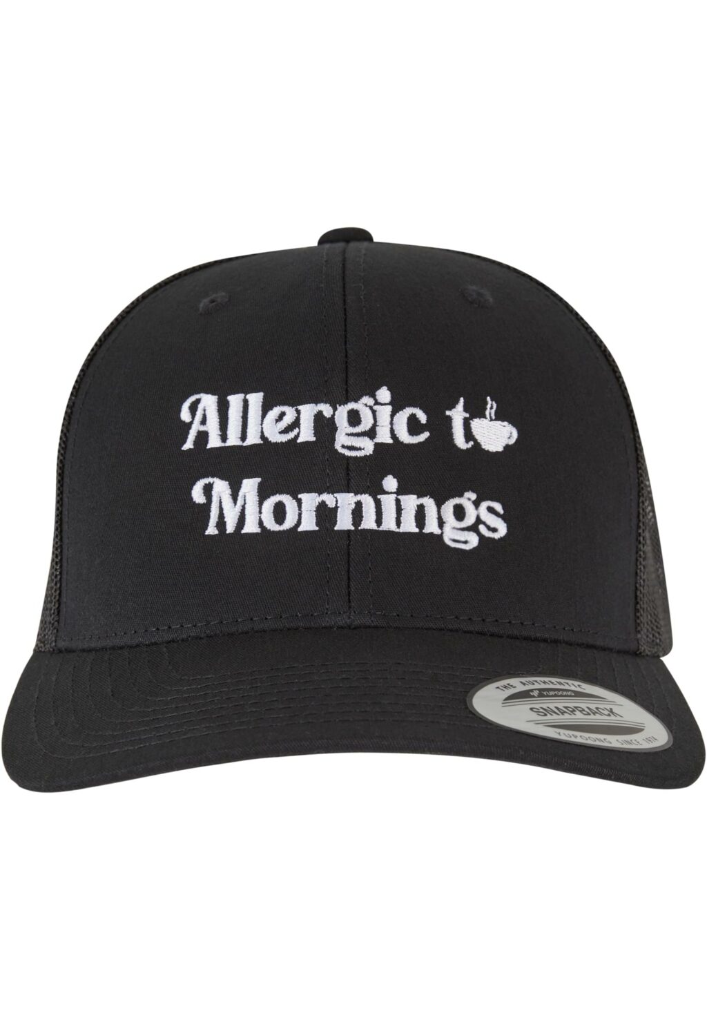 Allergic To Mornings Retro Trucker black one MT2836