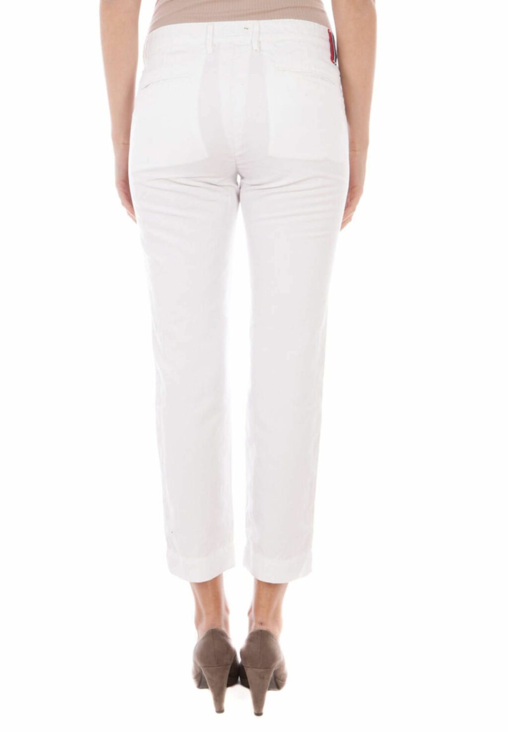 FRED PERRY WOMEN'S WHITE TROUSERS 31502639_BIANCO_3400