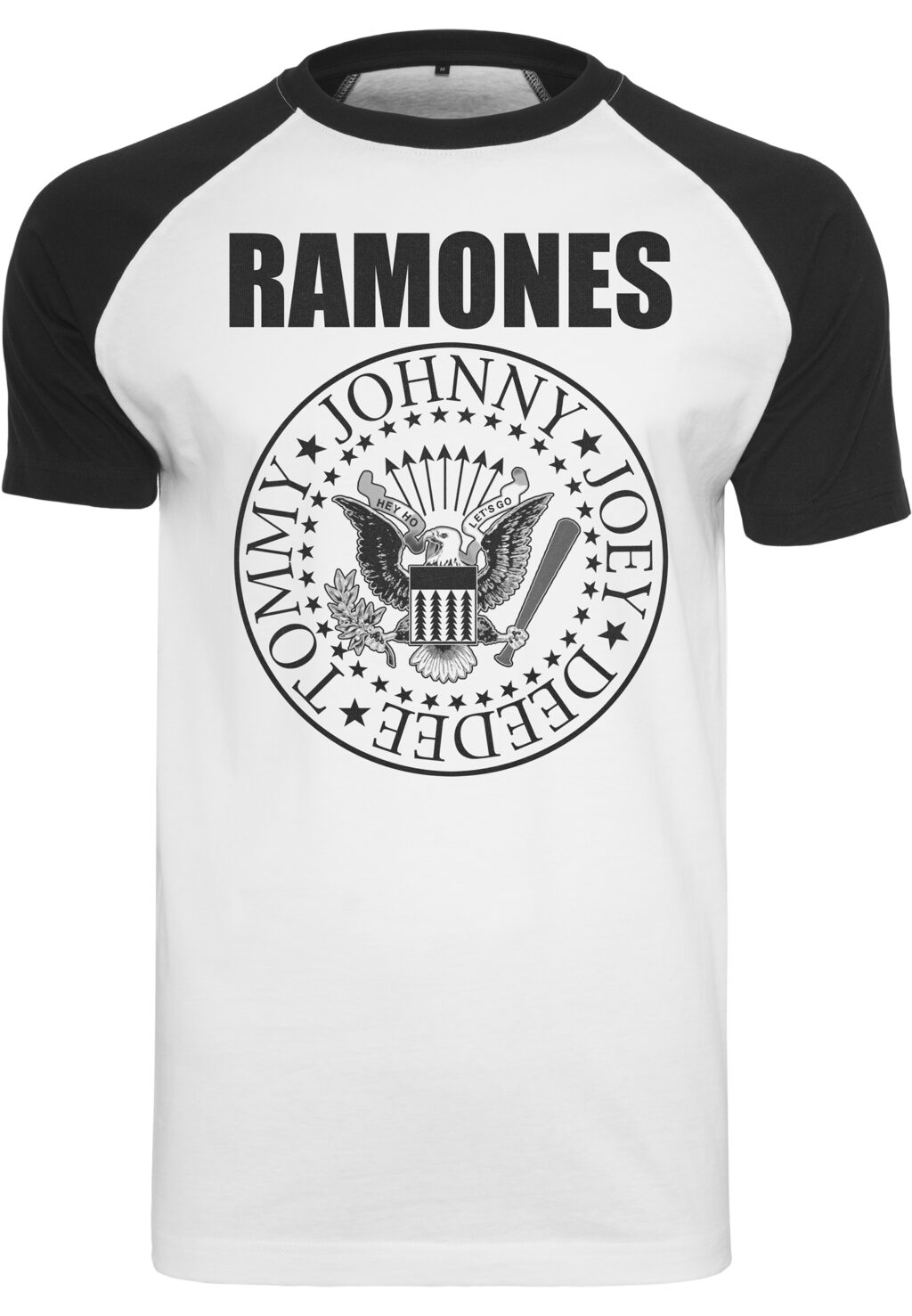 Ramones Circle Raglan Tee wht/blk MC061