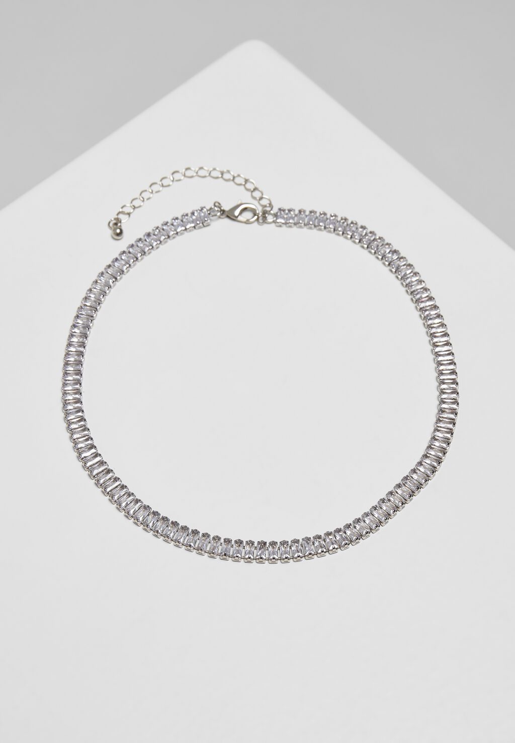 Short Crystal Necklace silver one TB4053