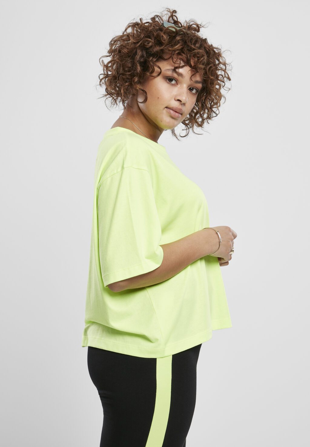 Urban Classics Ladies Short Oversized Neon Tee 2-Pack electriclime/black TB3412A