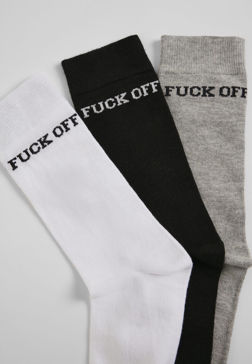 Fuck Off Socks 3-Pack black/grey/white MT1209