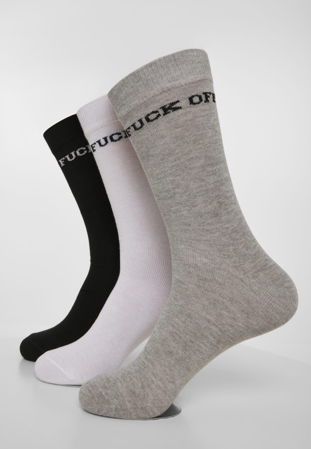 Fuck Off Socks 3-Pack black/grey/white MT1209