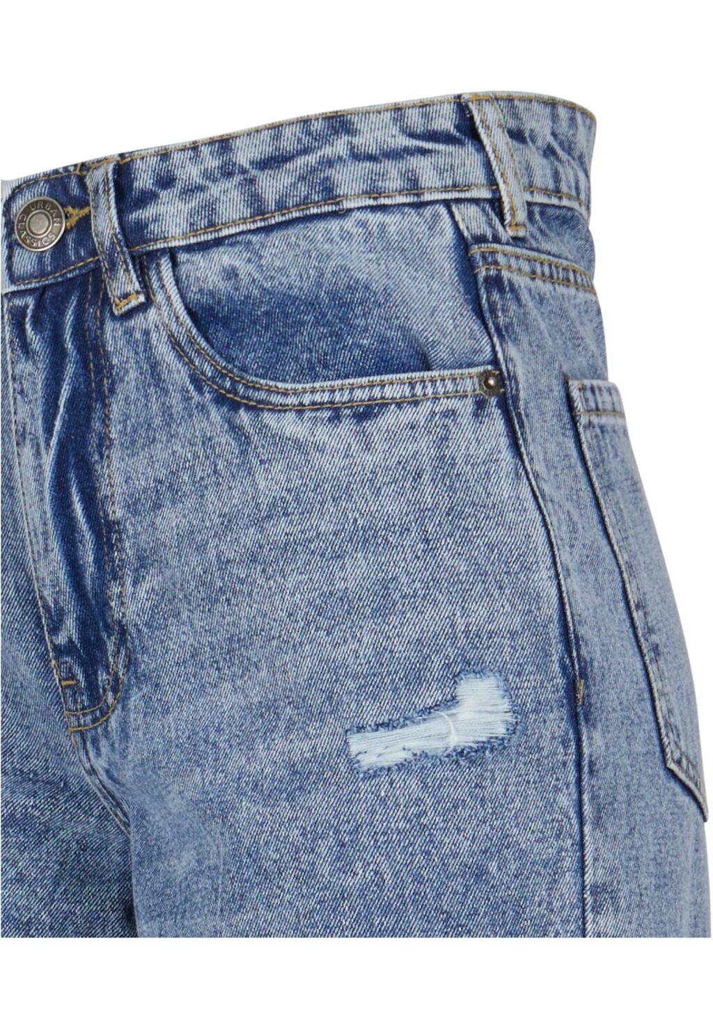 Urban Classics Ladies Distressed 90's Wide Leg Denim Pants vintage lightblue washed TB6155