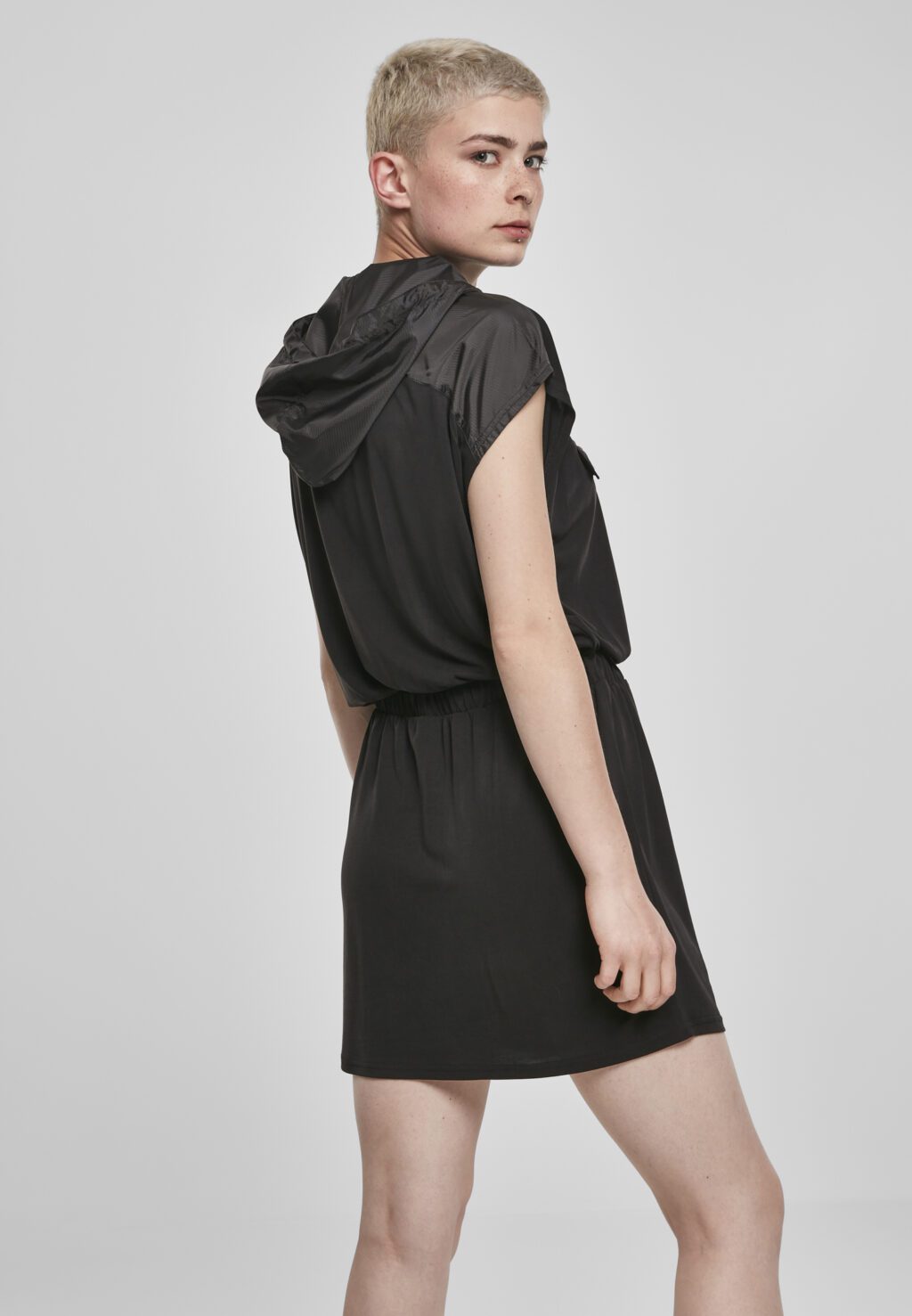 Urban Classics Ladies Modal Hoody Dress black/black TB3420