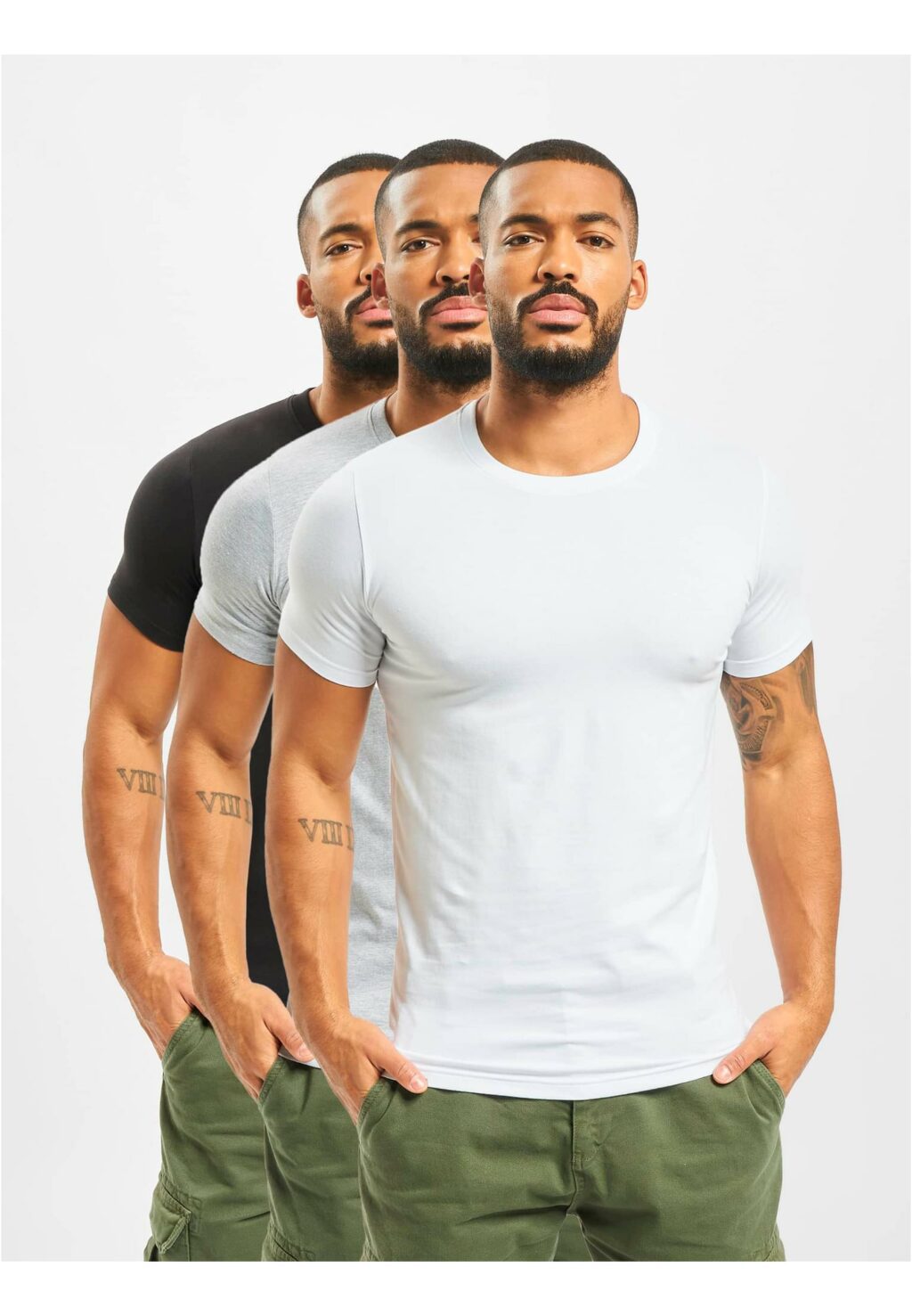 DEF Weary 3-Pack T-Shirt blk/gry/wht DFTS122