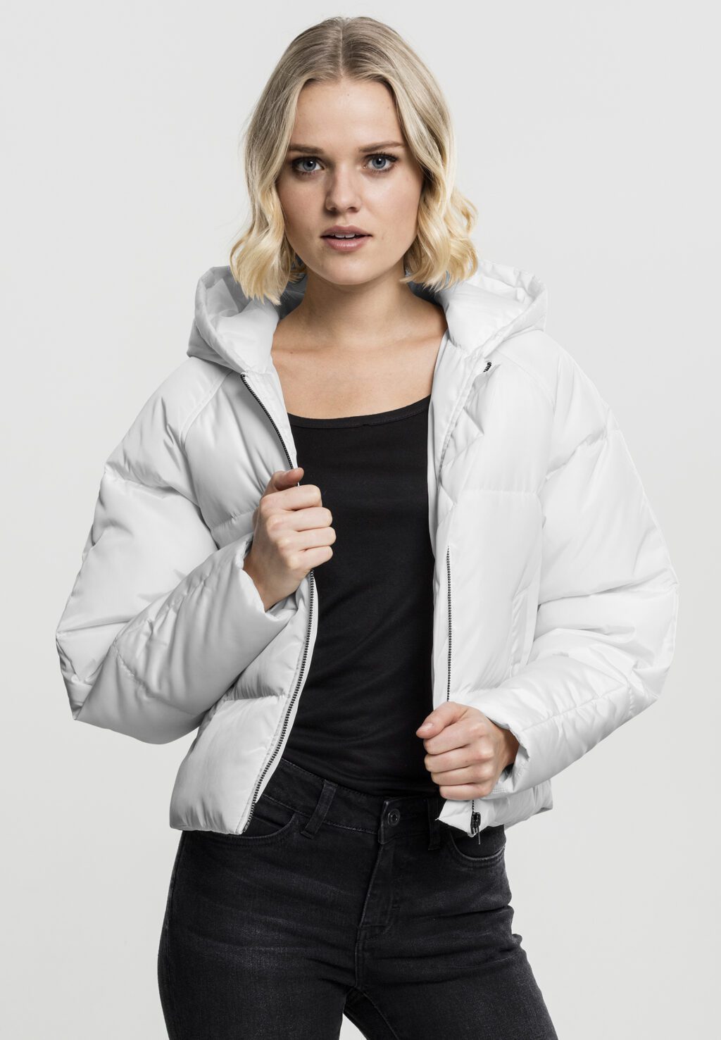 Urban Classics Ladies Hooded Oversized Puffer Jacket offwhite TB1758
