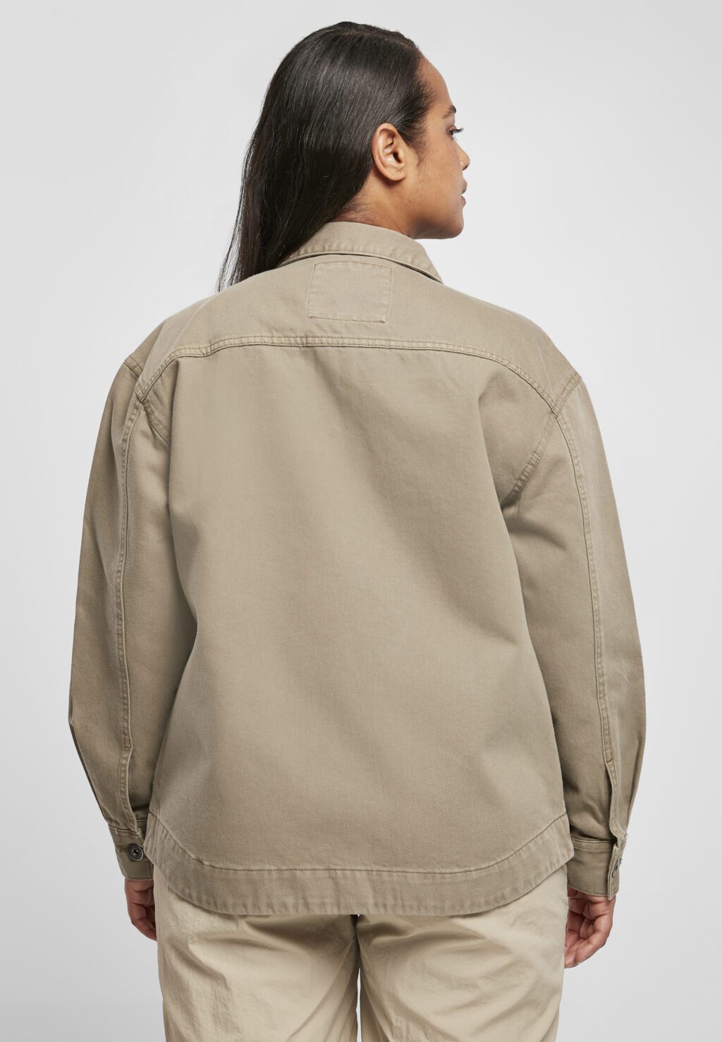 Urban Classics Ladies Oversized Shirt Jacket khaki TB4366