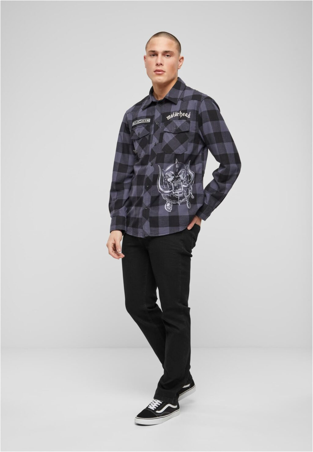 Brandit Motörhead Checkshirt black/grey BD61005