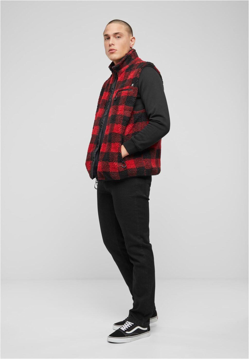 Brandit Teddyfleece Vest Men red/black BD5025