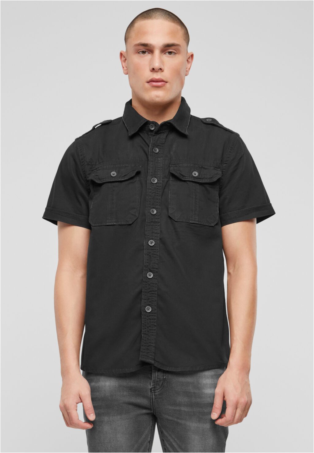 Brandit Vintage Shirt shortsleeve black BD4024