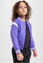 Girls Inset College Sweat Jacket purpleday/white UCK2618