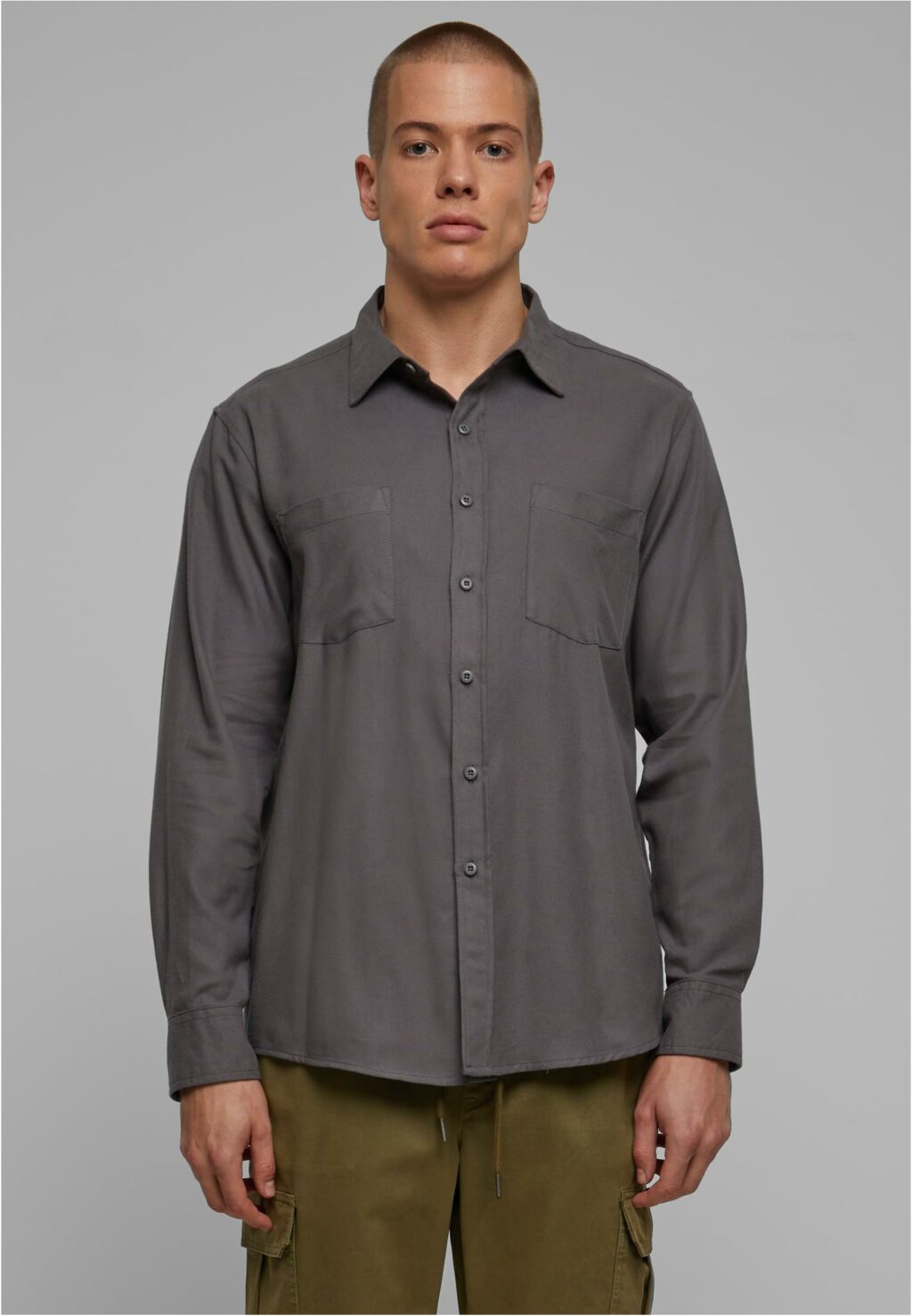 Urban Classics Flanell Shirt darkshadow/darkshadow TB6357