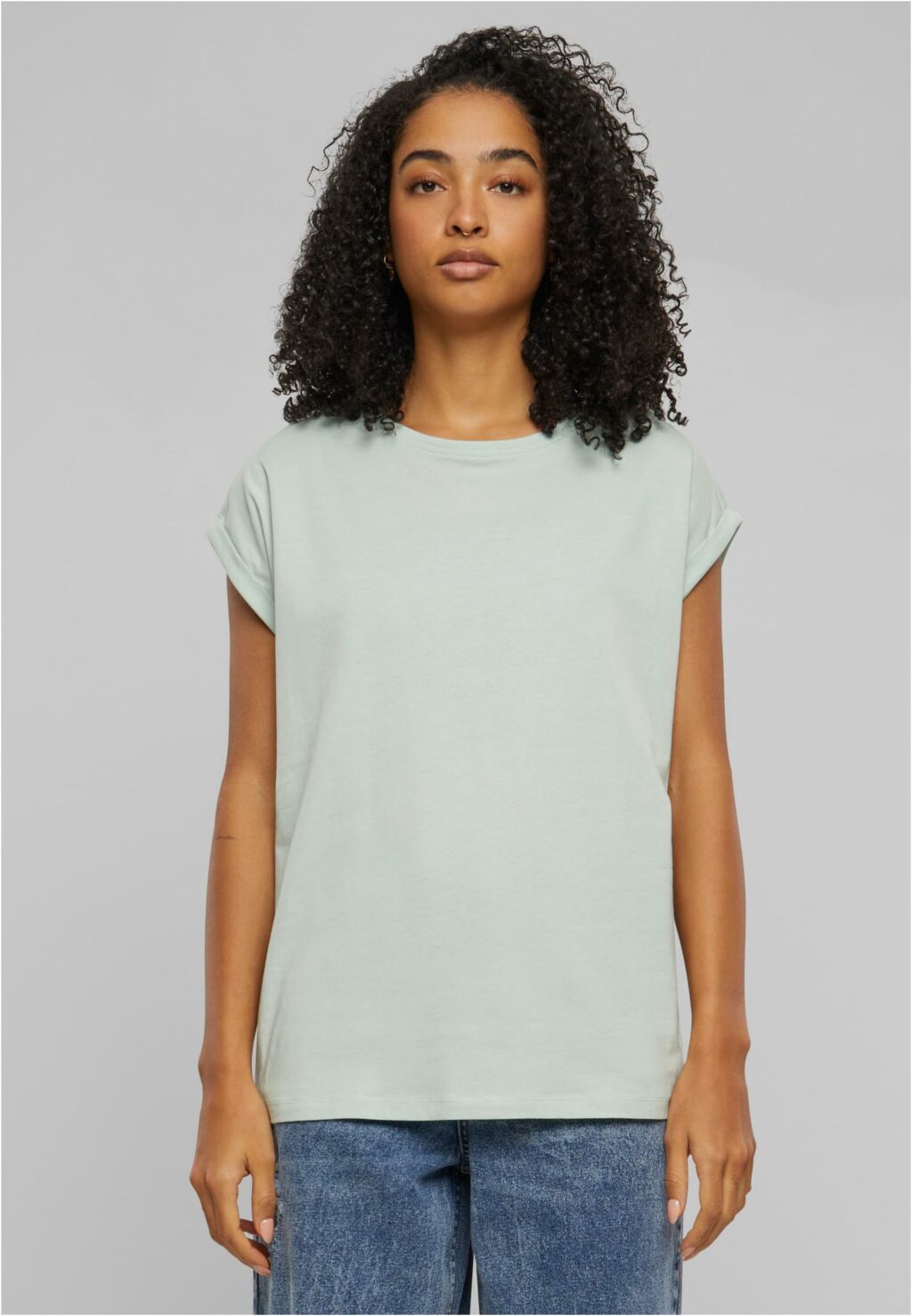 Urban Classics Ladies Extended Shoulder Tee frostmint TB771