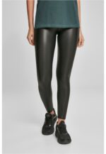Urban Classics Ladies Faux Leather High Waist Leggings 2-Pack black+black TB3001A