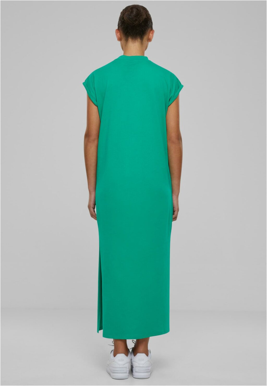 Urban Classics Ladies Long Extended Shoulder Dress ferngreen TB6027