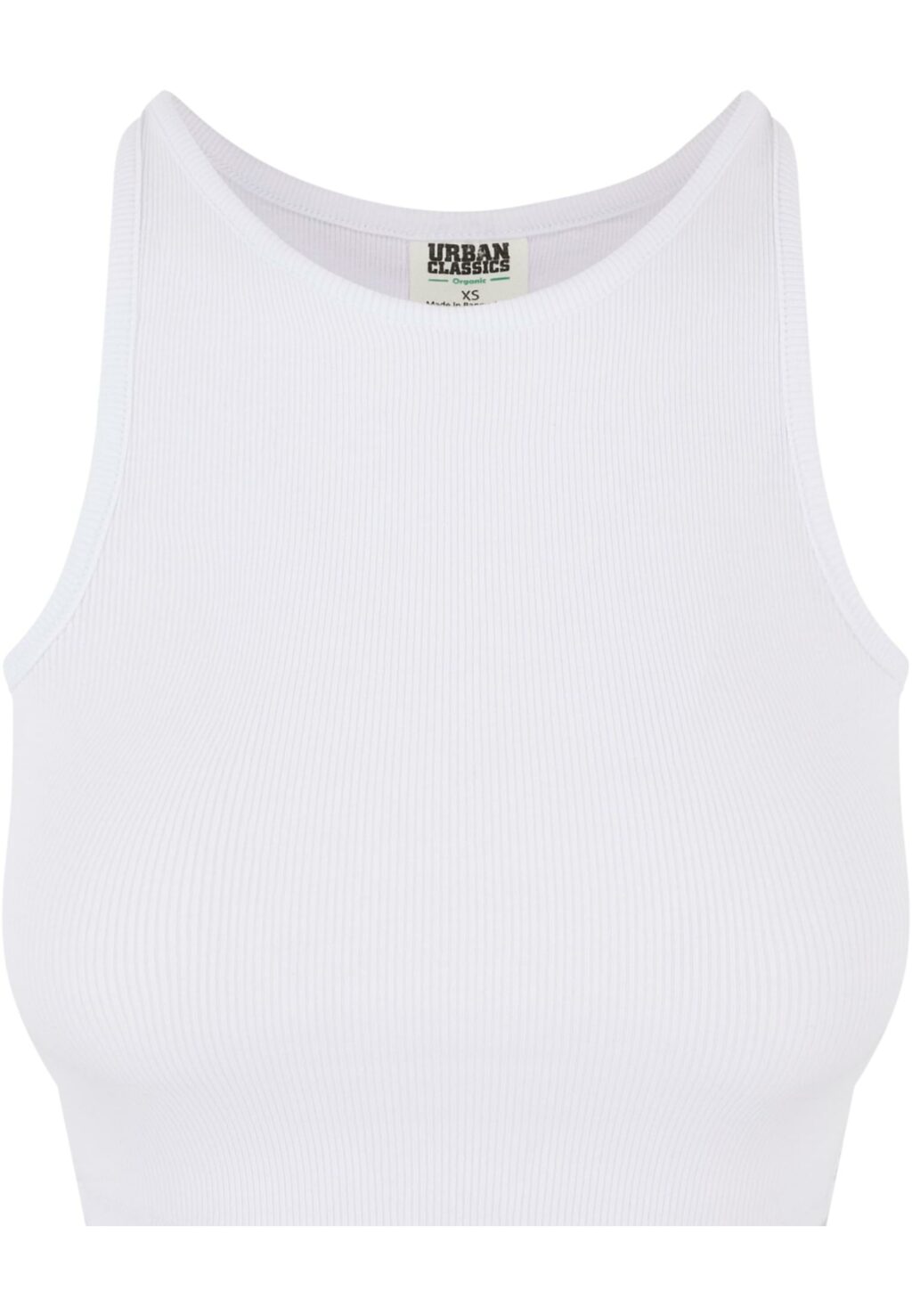 Urban Classics Ladies Organic Cropped Rib Top 2-Pack white/white TB6185A