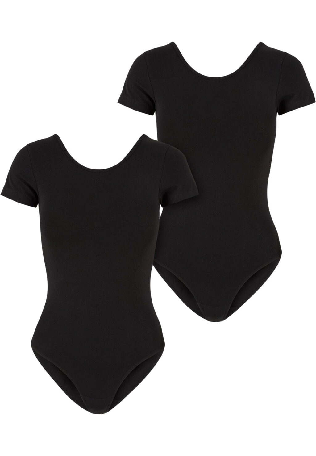 Urban Classics Ladies Organic Stretch Jersey Body 2-Pack black+black TB6170A