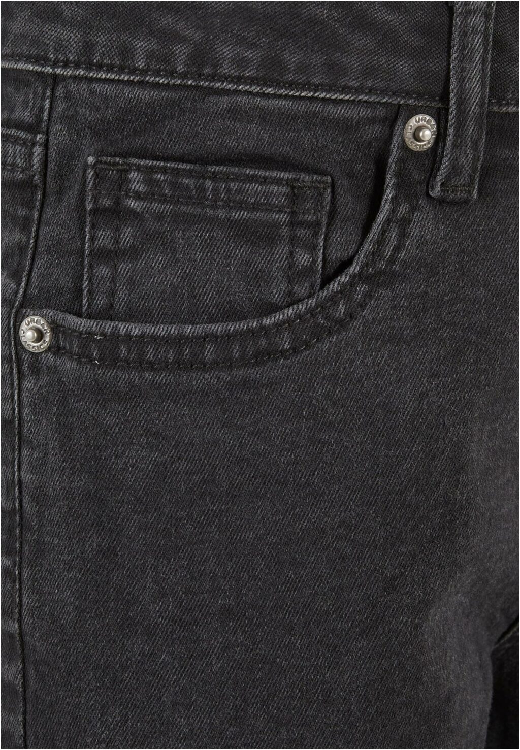 Girls Organic Stretch Denim 5 Pocket Shorts black washed UCK4796