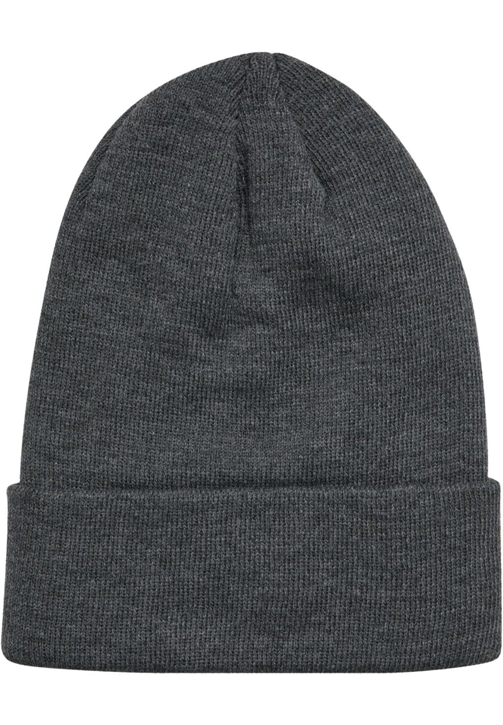 Synthetic Leatherpatch Long Beanie charcoal one TB626