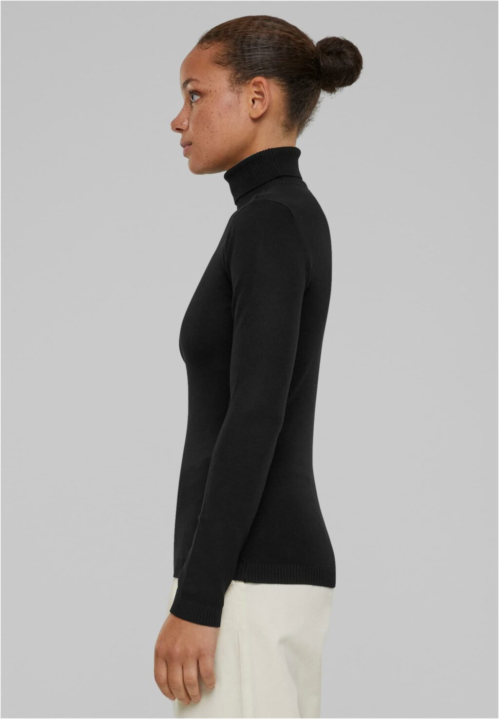 Urban Classics Ladies Knitted Turtleneck Sweater black TB6115