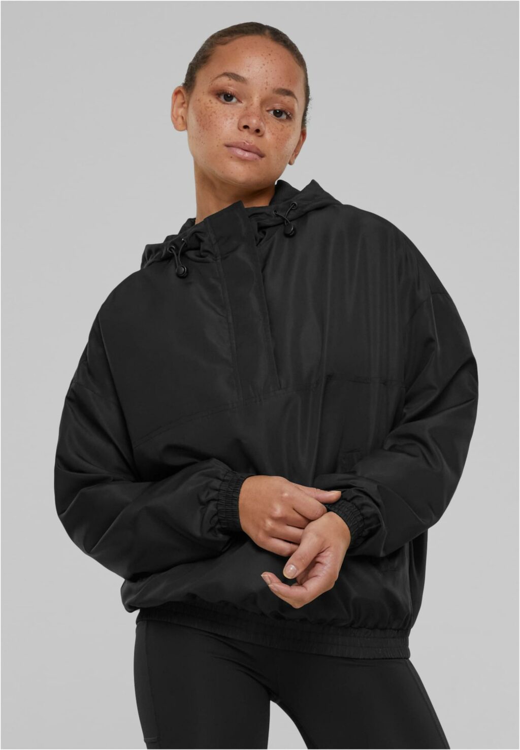 Urban Classics Ladies Recycled Oversized Pullover Jacket black TB6206