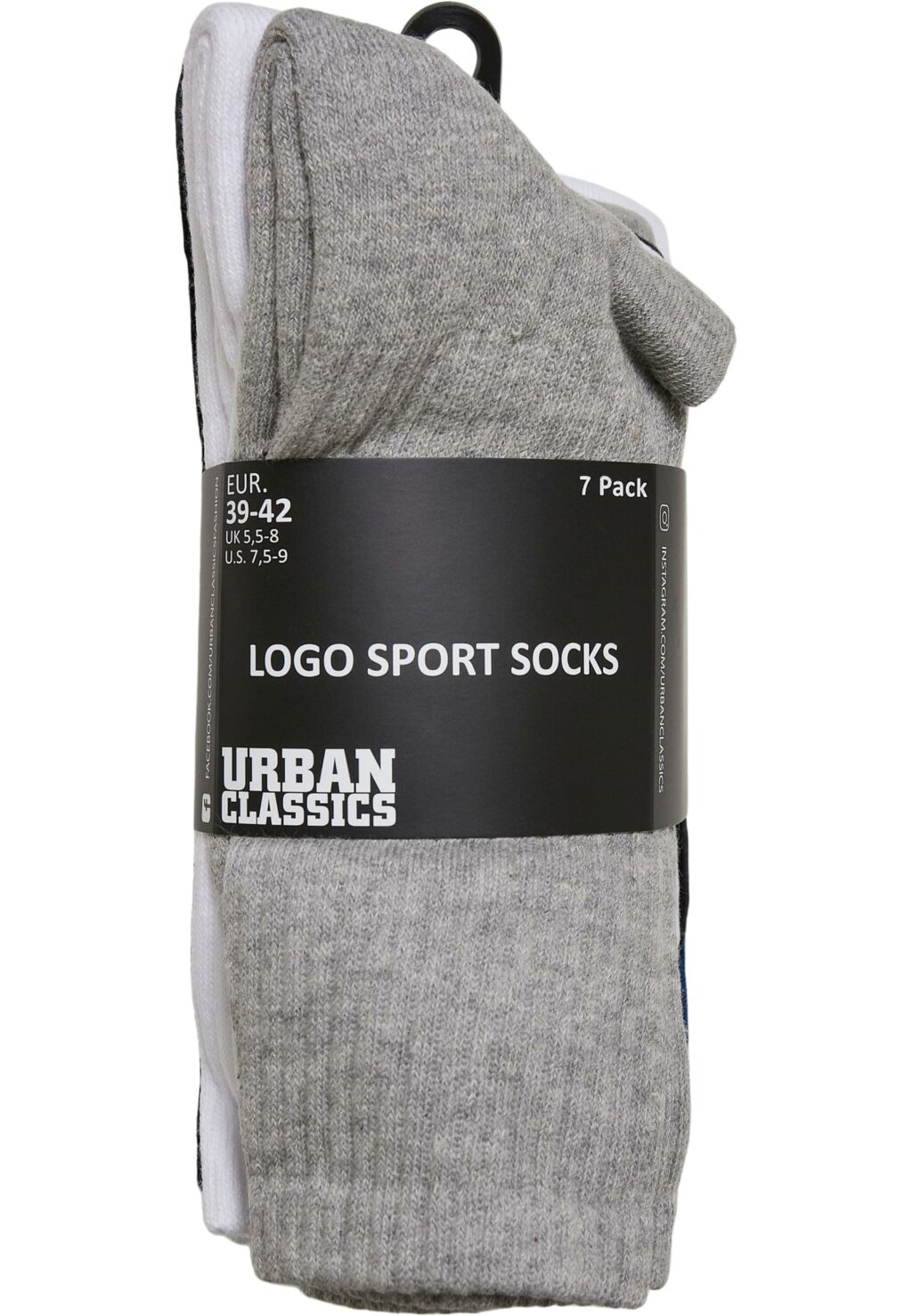 Logo Sport Socks 7-Pack black/white/heathergrey/blue TB4875