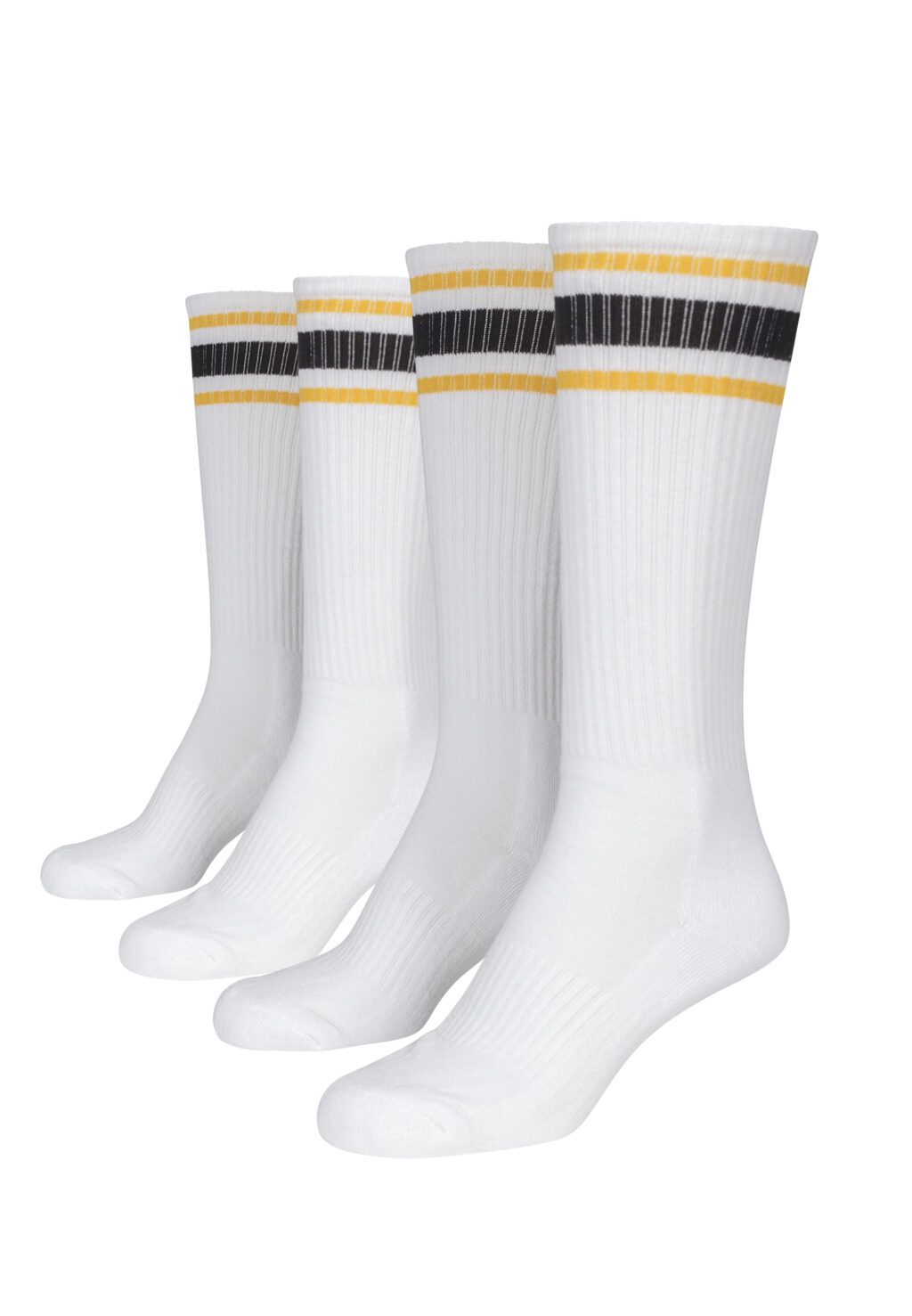 Long Stripe Socks 2-Pack wht/chromeyellow/blk TB2308