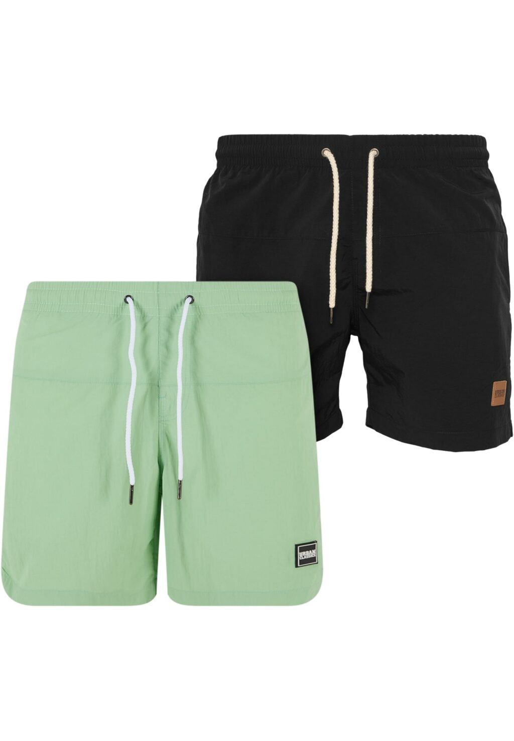 Urban Classics Block Swim Shorts 2-Pack vintagegreen+black TB1026A