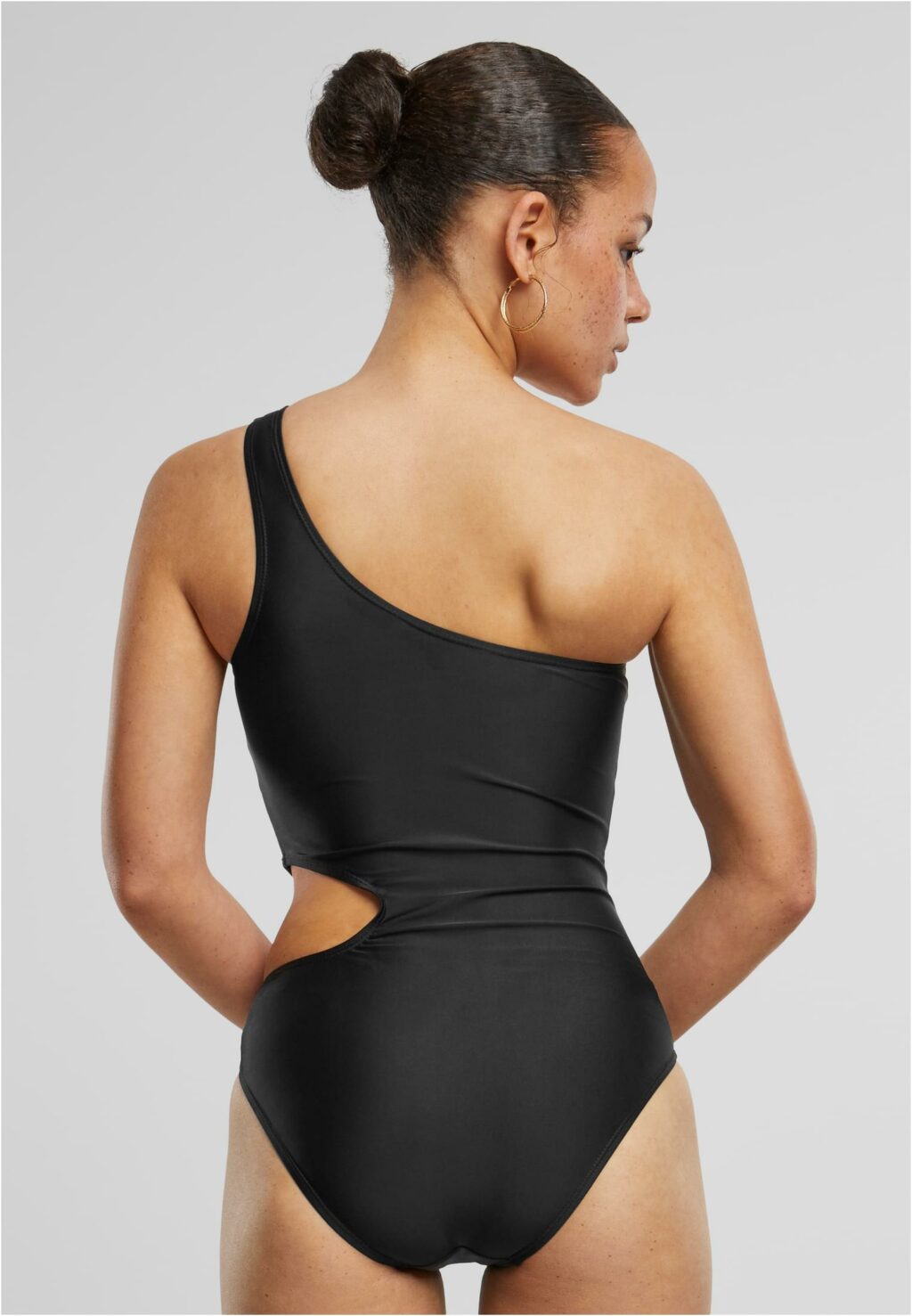 Urban Classics Ladies Asymmetric Cut Out Swimmsuit black TB6888
