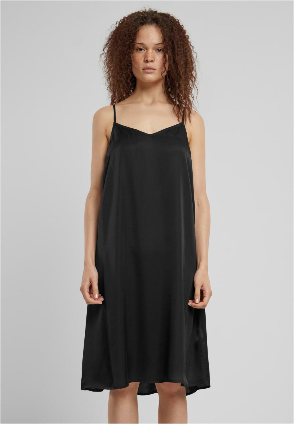 Urban Classics Ladies Viscose Satin Slip Dress black TB6191