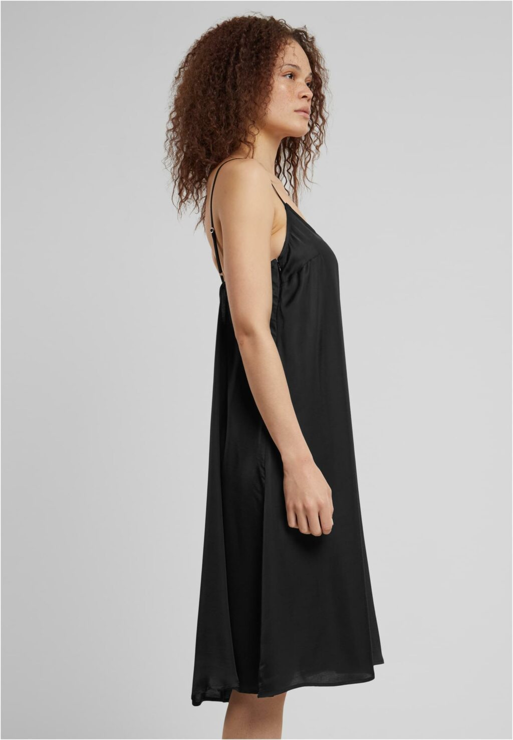 Urban Classics Ladies Viscose Satin Slip Dress black TB6191