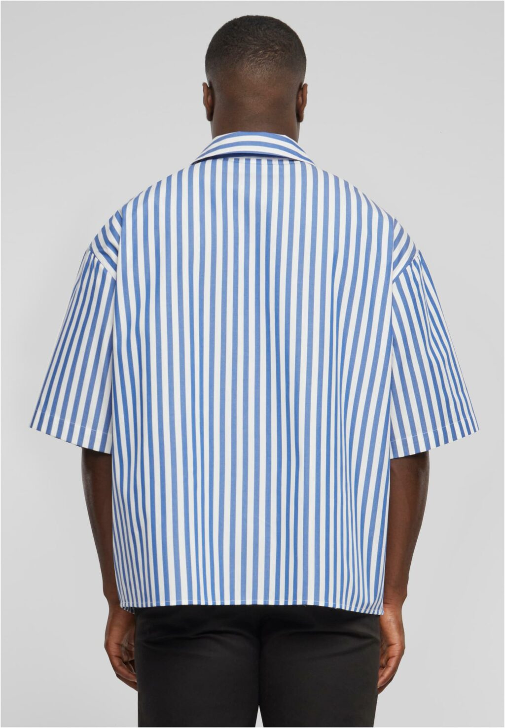 Urban Classics Striped Short Sleeve Summer Shirt white/blue TB6658