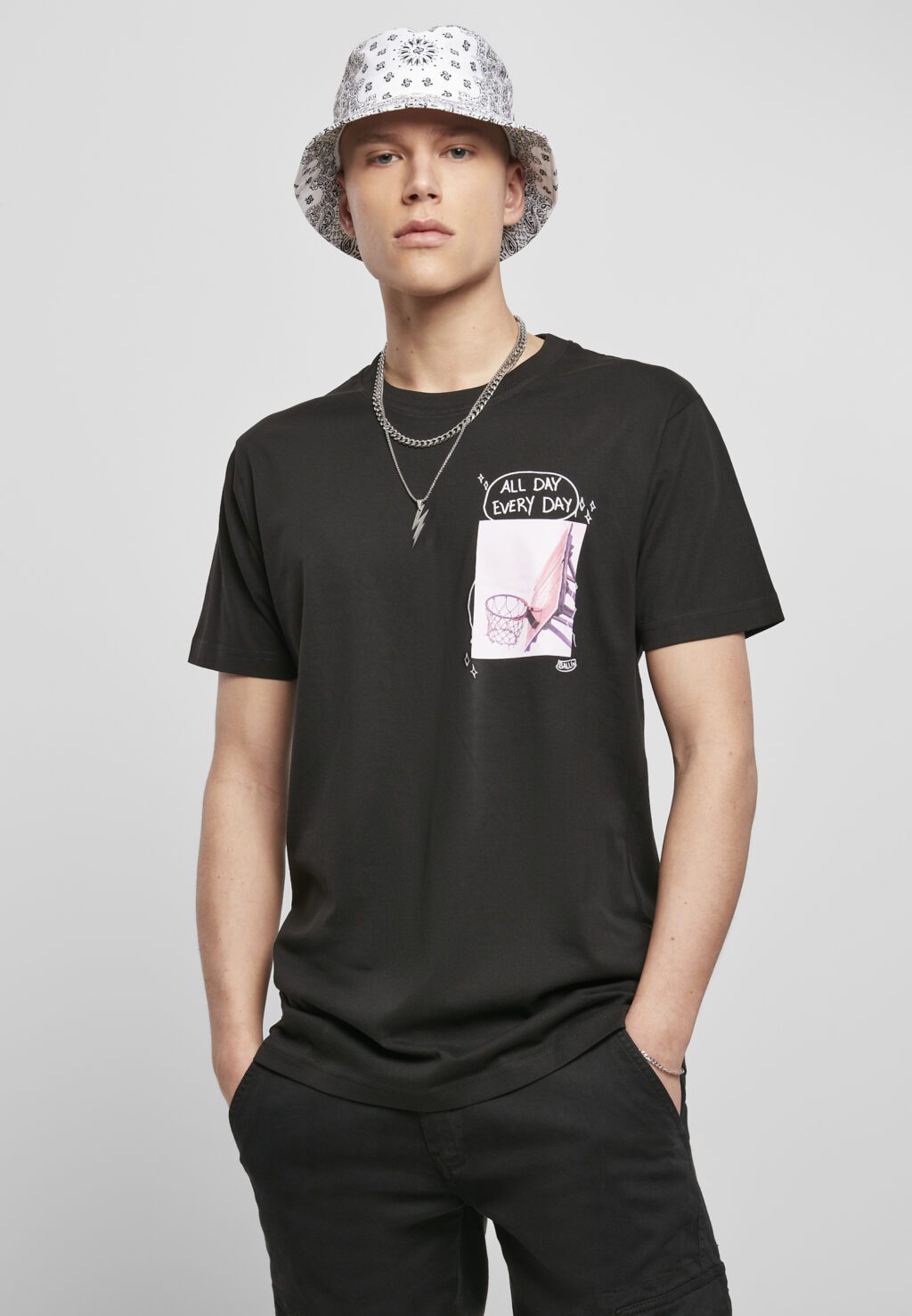 All Day Every Day Pink Tee black MT1430