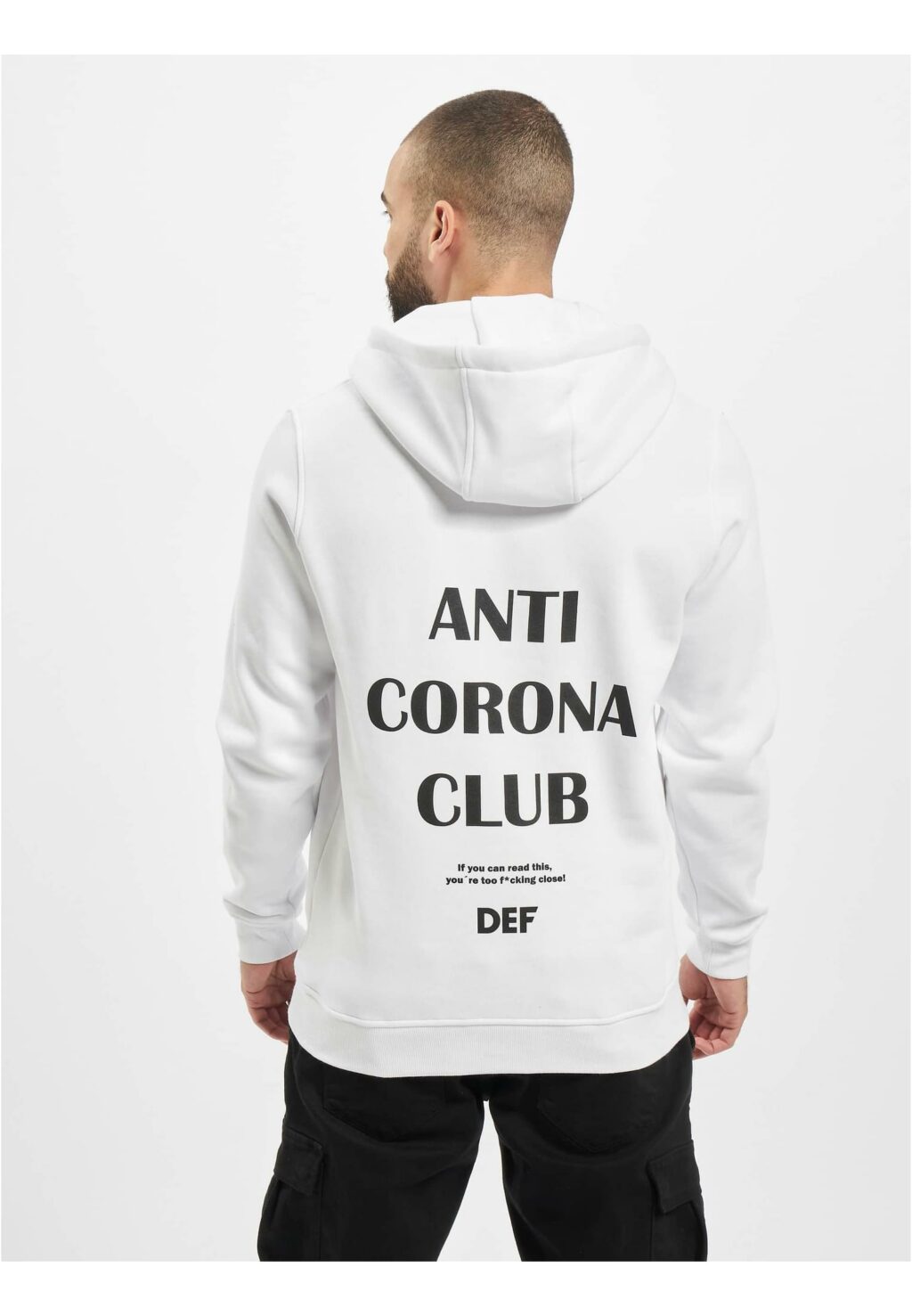 Anti Corona Hoody white DFHD131